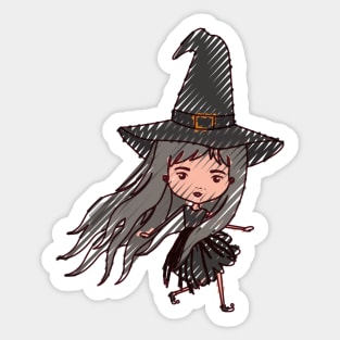 Cute Little Witch Sticker